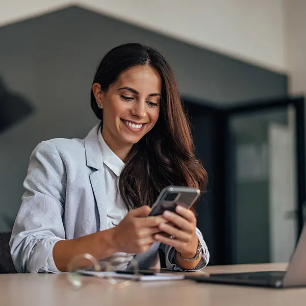 Women using her phone